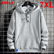 ASFLY Spring Autumn Solid Color Hoodies Men Plus Size 7XL Hooded Sweatshirt Fashion Casual Hoodies M