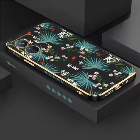 Phone Case For Vivo V40 V30E V29 V29E V27E V25E V21 V25 V27 Pro V23E V21E Plating Soft TPU Shockproo