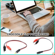 WU DC5 5x2 1mm Connectors to 2 Alligators Clip Power Cable for LED Routers Fan Speaker 26cm Supports