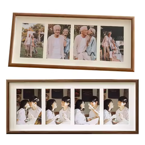 8x20 Wood Picture Frame 8x20 Photo Frame With Mat Display 4Pcs 4x6 Photos 4x6 Picture Frame Wood