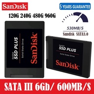 （จัดส่งจากกรุงเทพ）Sandisk SSD Plus Hard Disk SATA III 2.5"" 120GB/240GB/480GB/1TB ฮาร์ดดิสก์ Internal Solid State Drive