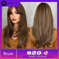7JHH WIGS น้ําผึ้งสีบลอนด์วิกผมยาววิกผมสีน้ําตาลสําหรับผู้หญิง,ชั้นความร้อนทนวิกผมสังเคราะห์สําหรับท
