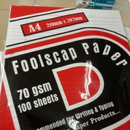 Foolscap Paper 8mm 100 Sheets