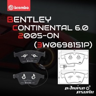 ผ้าเบรกหน้า BREMBO สำหรับ BENTLEY CONTINENTAL 6.0 05-> (P05003B)