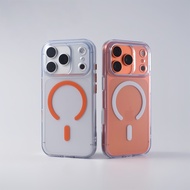 i17 With AI Camera Button Matte Frosted Magnetic Wireless Charging Shock-Resistant Case Phone Suitab