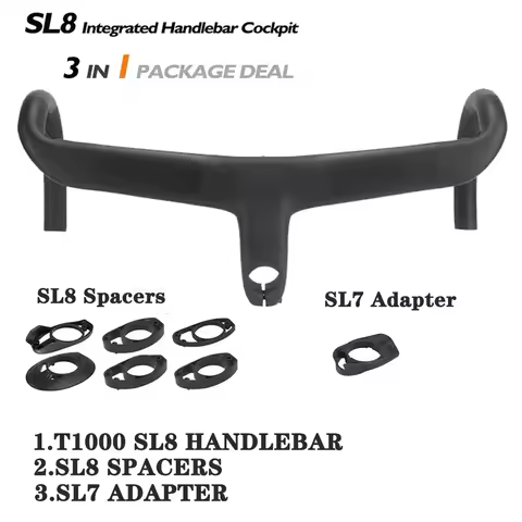 Premium Bicycle Handlebar Full Carbon Internal Routing Road Integrated Handlebar For SL8 Di2 With Sl