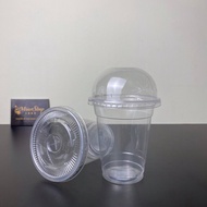 Combo of 50 360ml flat bottom PP plastic cups with fi 95 lid