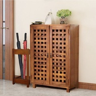 【吉迪市100%全柚木家具】HY099 柚木雙門鞋櫃 收納 鞋架 大容量