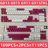 A Full set 109pcs + 2pcs KeyCaps for Logitech G813 G815 G913 G915 G913TKLG915TKL KeyCAPS USA UK whit