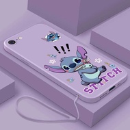 for iPhone 7 Plus 6 6S Plus SE Feared Stitch Casing Soft Phone Case Monster Cartoon Liquid Silicon Cover