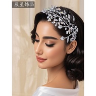 [Authentic] Perkahwinan Chenxing High-end Pengantin Potongan Rambut Penggayaan Kristal Berlian Buata