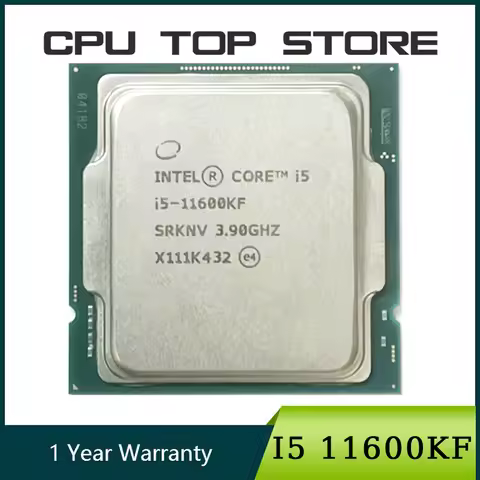 Intel Core i5 11600KF 3.9GHz 6-Core 12-Thread CPU Processor L3=12M 125W LGA 1200 No Fan