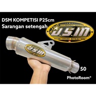Knalpot Dsm kompetisi 25cm sarteng Model slencer Cts Rms