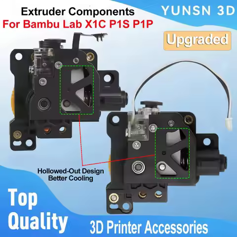 Extruder Components For Bambu Lab X1C P1S P1P Hardened Steel Gear Powerful Extruder For Bambulab X1C