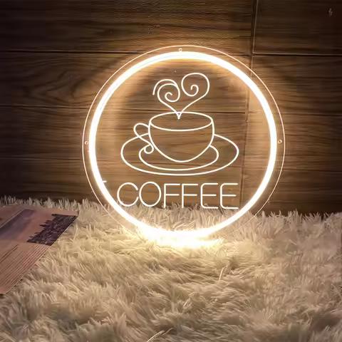 Coffee neon sign LED Neon Sign for Cafe Cafeteria Restaurant luminous business signs Home Kitchen wa