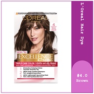 【Bundle of 3/4】Loreal Paris Excellence Creme Hair Dye L'Oreal Hair Dye #4 Brown