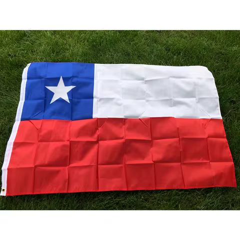 TIKI FLAG Chile Flag 3x5fts 90x150cm polyester Chl Cl Chile National hanging Flag for home decoratio