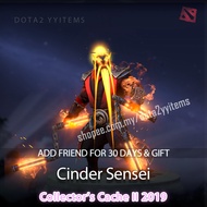 [30days as friend] DOTA2 Ember Spirit Cinder Sensei “Collector's Cache Set” 刀塔2 灰烬之灵 火猫 余烬之师 宝瓶套 现货秒