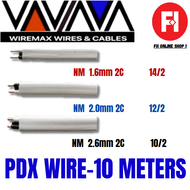 WIREMAX [COD] PDX Non - Metallic #14/2 (1.6mm/2C) #12/2 (2.0mm/2C) #10/2 (2.6mm/2C) Sold Per 5 Meter