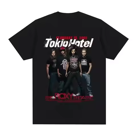 2026 Fashion Rock Band Tokio Hotel Kaulitz Print T-Shirt Cotton T-shirt Trend Men's Clothing Women's