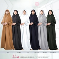 New Arrivals Jubah Abaya Madiha free size with Tudung Bertali (Full set) CEY CREPE Plain