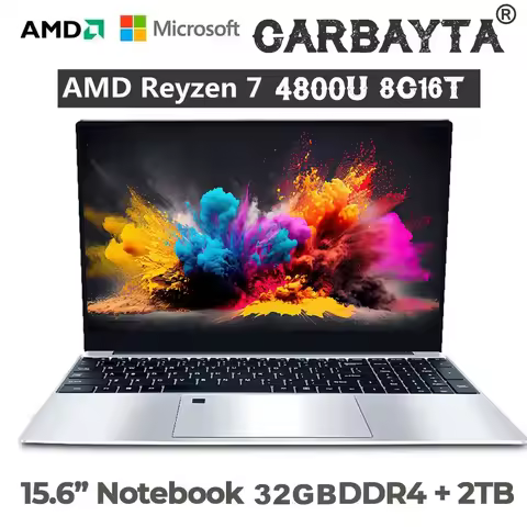 Gaming Notebook: 15.6 Inch Metal Ultrabook - AMD Ryzen 7 4800U, 32GB RAM, 2TB SSD, 5G, Bluetooth, Wi