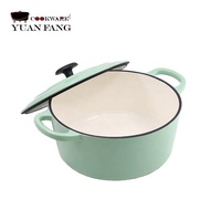 Hot Sale Light Green 18/22/25cm Enamel Dutch Oven Cast Iron Pan Thickened Handmade Cast Iron Cassero