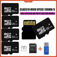 SD Card Memory Card Micro Class 10 for Android Phone Huawei/Computer Memory Card 256GB 128GB 64GB 32GB 16GB Micro Card TF High Speed Flash Card + Card Reade