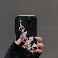 18 ProMax IMD Diamond Bracelet Wristband Case For IPhone 17 16 15 13 12 11 Pro Max Soft Case Mini IX
