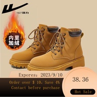 NEW Warrior Official Dr. Martens Boots Women's Shoes Autumn New Worker Boots Women's British Velvet Thickened Work Clo