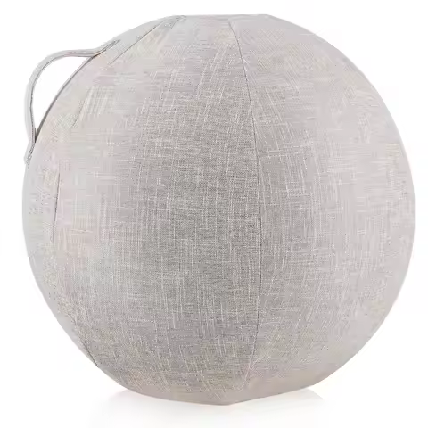 Yoga Balls Protector Cotton Linen Cover AntiStatic NonSlip Washable Reusable Case for Large Exercise