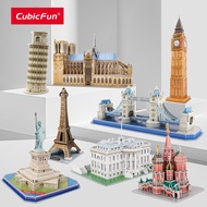 Cubicfun 3D Puzzles St. Basil's Cathedral Leaning Tower Of Pisa Building Model Kits Notre Dame De Pa