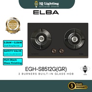 ELBA Dapur Gas Stove EGH-S8512G(GR) Glass Stove Kitchen Hob Stove Kitchen Appliances Dapur Hob