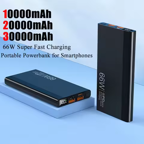 30000mAh Power Bank 66W Fast Charging for iPhone 16 15 14 Pro Huawei Xiaomi Samsung Portable Externa