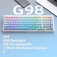 RK G98 Wireless 2.4g 3-mode Bluetooth Mechanical Keyboard RGB Hot-swappable Gaming E-sports Mechanic
