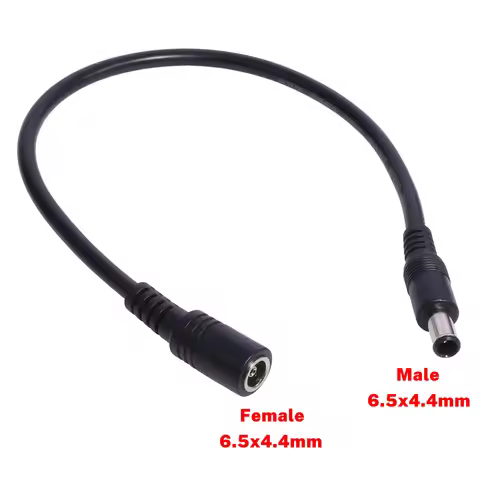 18AWG DC Power Plug 6.5x4.4mm Male to 6.5x4.4mm Female Charging Cord for Laptop DC6044 Extend Line 3