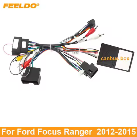 FEELDO Car Audio 16PIN Android Power Cable Adapter For Ford Focus Ranger Audio Power Wiring Harness