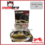 (100% ORIGINAL ) DYNO PRO D3 ENKEI SPORT RIM YAMAHA Y16ZR / Y15ZR CHROME SILVER SPORT RIM CNC 3 BATA