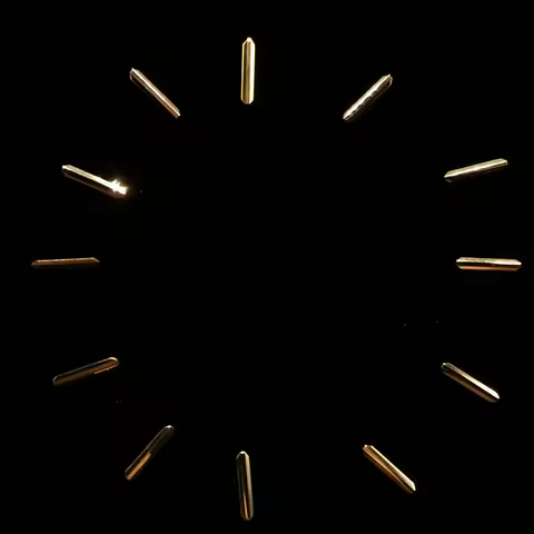 watch dial hour index hour indices glossy Gold color (no lume) 1mmx5.5mm metal watch hour maker pin