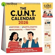 MEIHUA C.U.N.T. Calendar, 12 Months English Version Funny Adult Calendar, Planner 2026 Thick Paper W