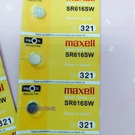 MAXELL BATTERY SR616SW (JAPAN) SILVER OXIDE SR616 321 1.55V