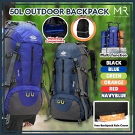 MR 45L+5 Large Capacity Outdoor Hiking Backpack Waterproof Unisex Outdoor Travel Camping Bag Beg Hik