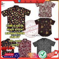 💎SNN XS-2XL KEMEJA BATIK LENGAN PENDEK Pazze Baju Batik Slim Fit Short Sleeve MEN SHIRT FLOWER BAJU 
