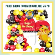 Pokemon GARLAND Balloon Package 75 PCs Pokemon Pikachu Birthday Decoration/