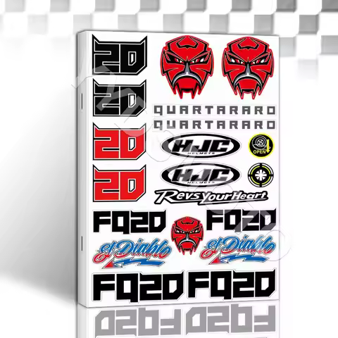 Reflective Motorcycle Stickers For Yamaha Racing Team Rider No. 20 Fabio Quartararo Vinyl Waterproof