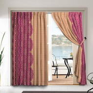 LELONG Cozzi SHamera  French Pleated 4 Panel Sliding Door Curtain Langsir Ready Made Curtains [ 2 pi