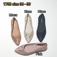 1738 jelly shoes bara bara flat shoes Women's shoes Taper Rubber import