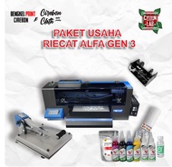 PAKET PRINTER DTF RIECAT ALFA GEN 3 + MESIN PRESS 38X38 MIGHTY