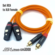 SPLAudio cm3000 Cable Set Mixer TO Power XLR Female TO RCA Length 6-20 Meters Premium Quality