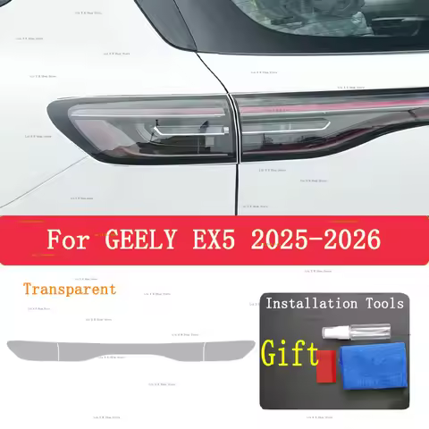 For GEELY EX5 2025-2026 Rear Headlamp Car Styling Sticker Headlamps TPU Smoked Black Tailight Protec